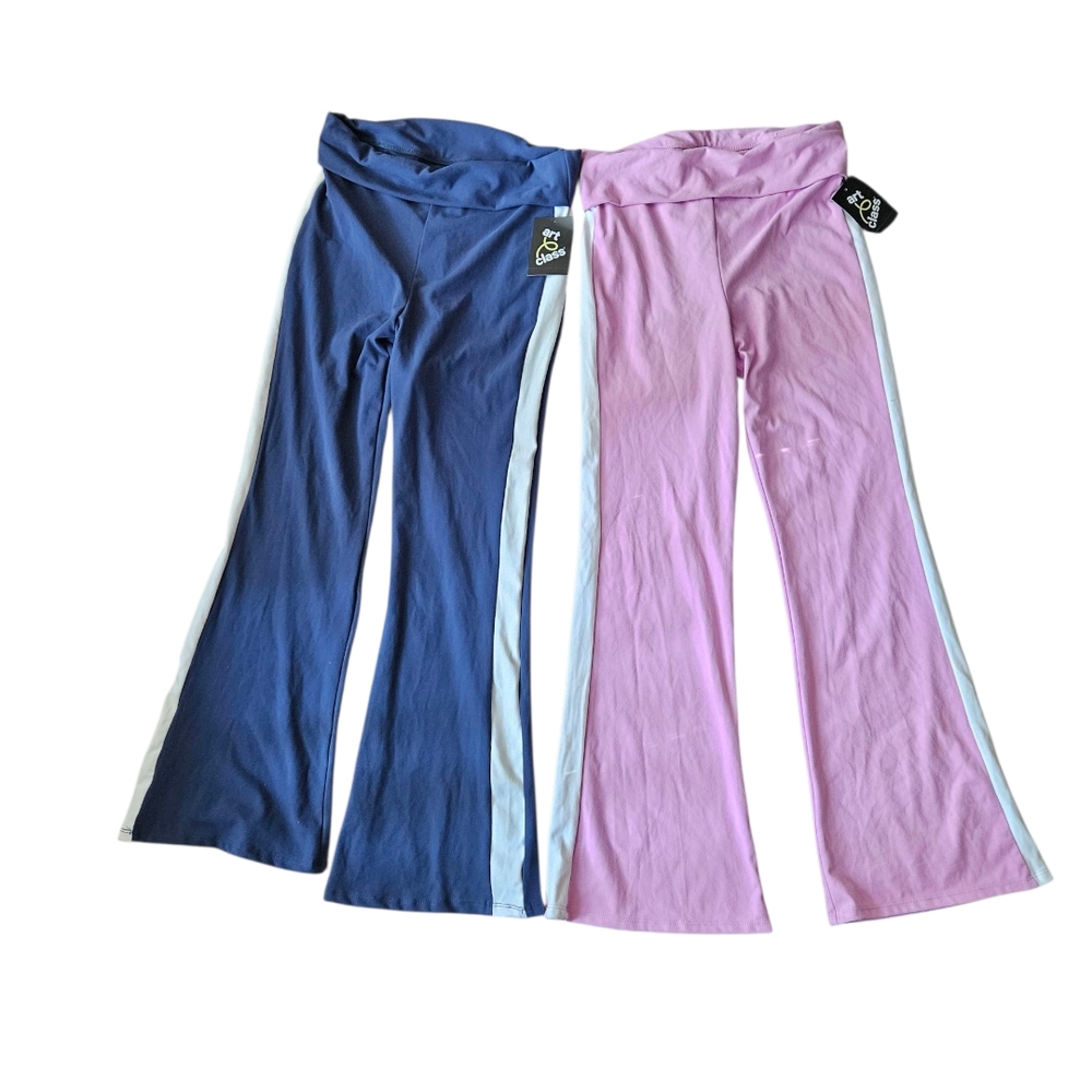 Art Class Girls' Sporty Fold Over Flare Pants Set
